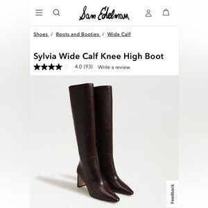 Sam Edelman Dark Brown Heeled Knee High Boots